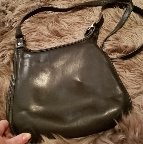 Vintage Black Leather Coach Crossbody - Picture 3 of 6
